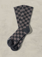 Tonal Checkerboard Socks