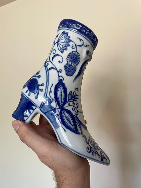 Heeled Boot Porcelain Planter