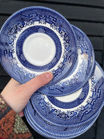 Blue & White Saucers - Set of 6